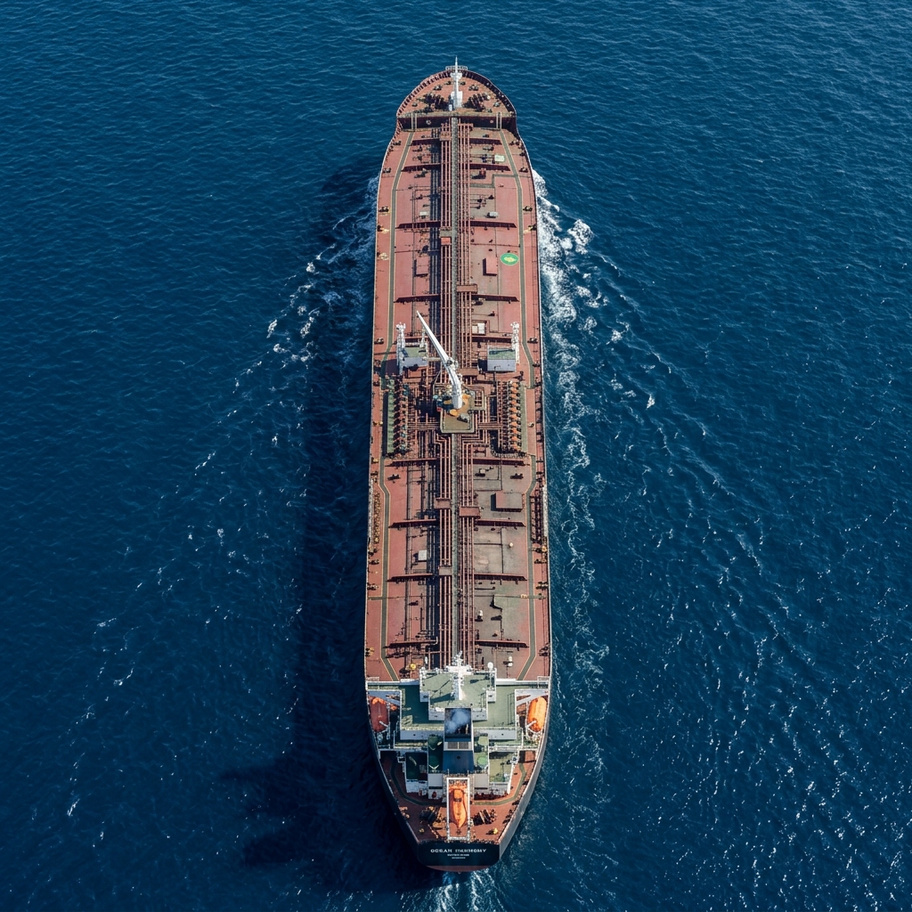 Oil and Chemical Tanker aerial view