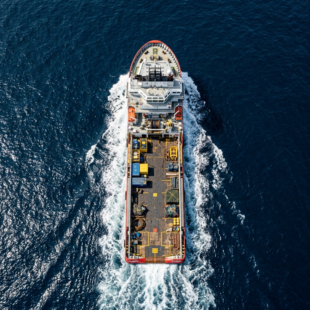 Offshore Supply Vessel aerial view