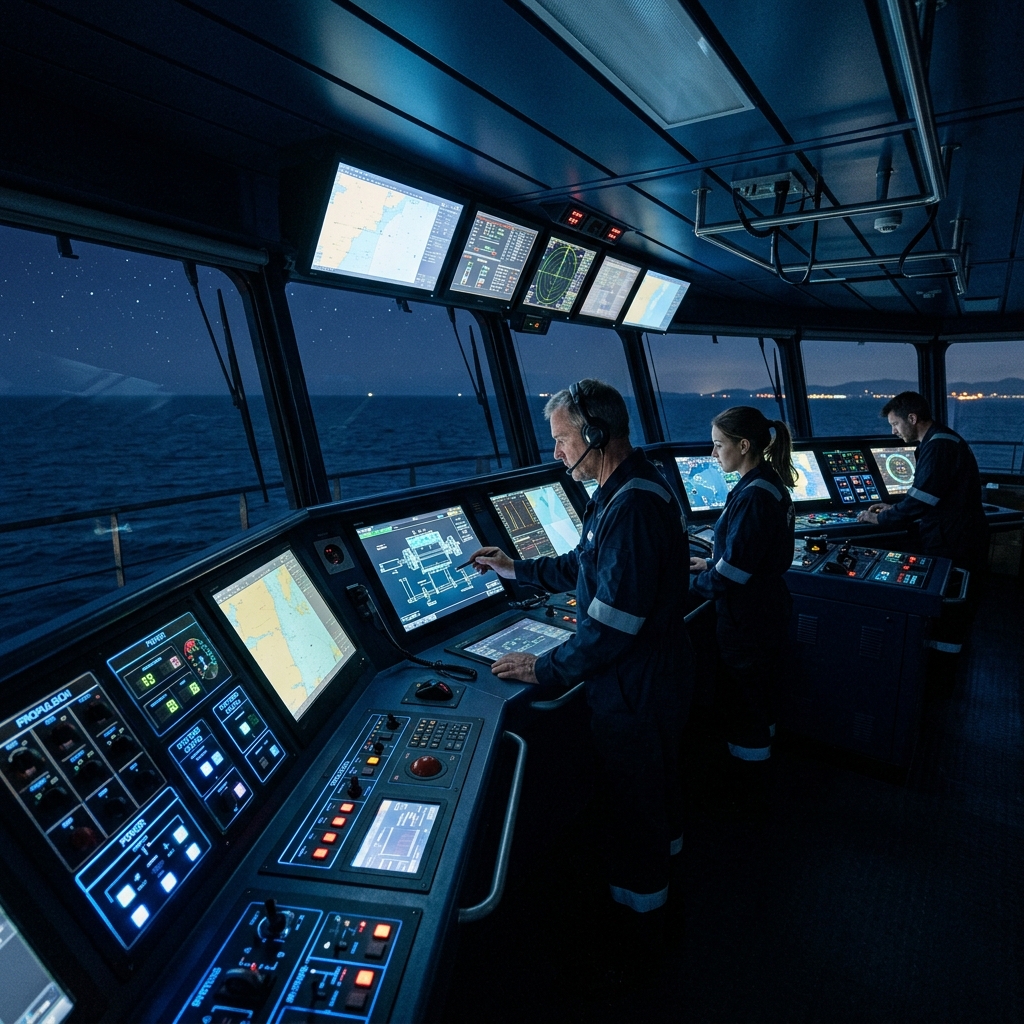 Technicians in control room